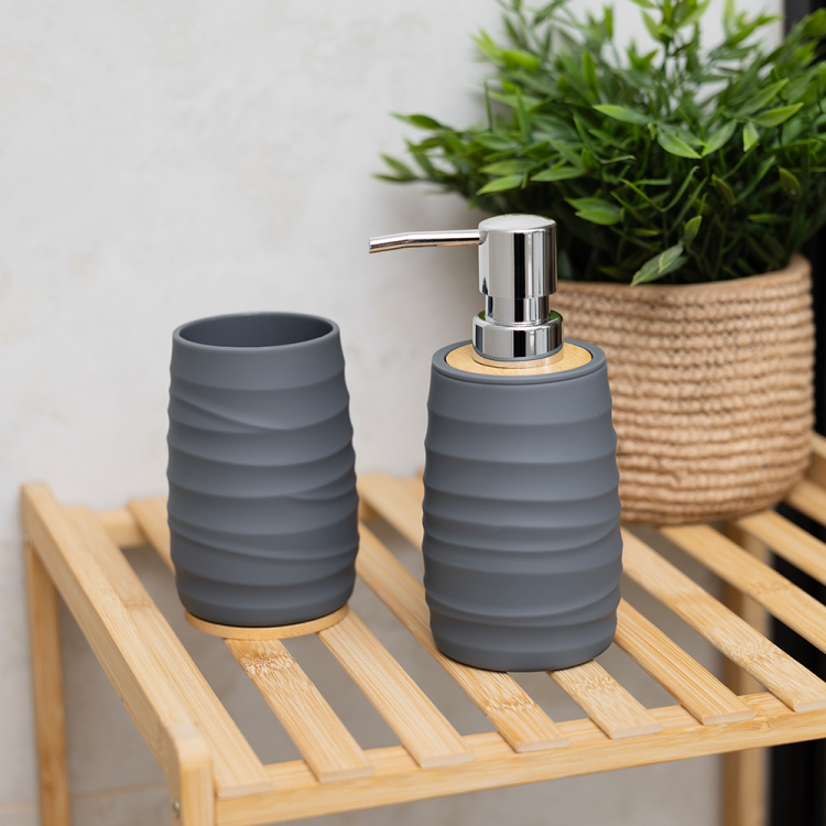 Dozownik na mydło AZURO szary